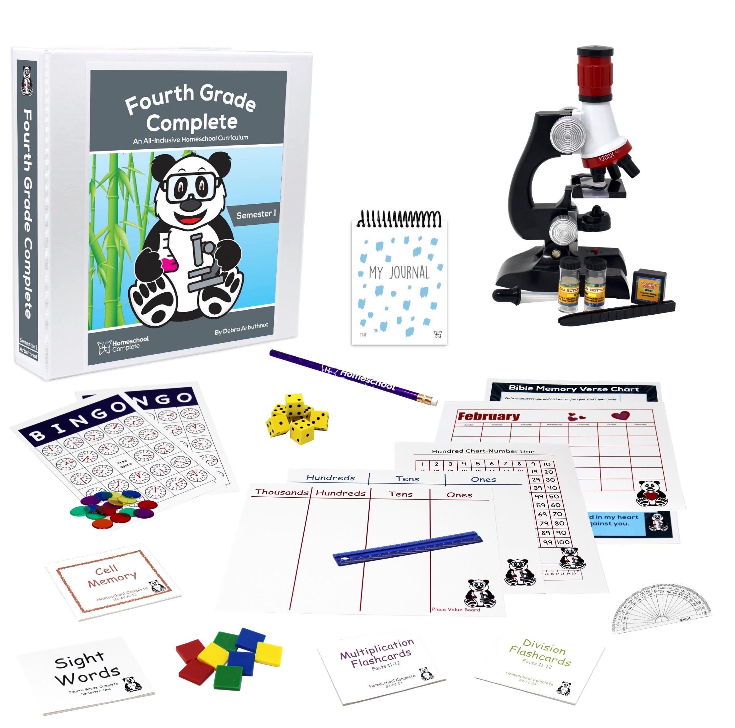 Fourth Grade Complete Semester One Bundle (Faith-Based)